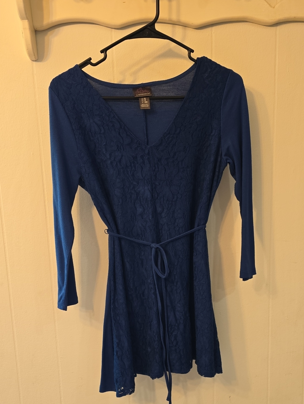 Blue Lace Maternity Tunic